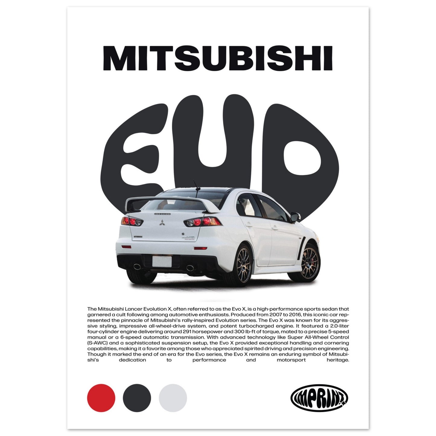 Mitsubishi Evo X Poster