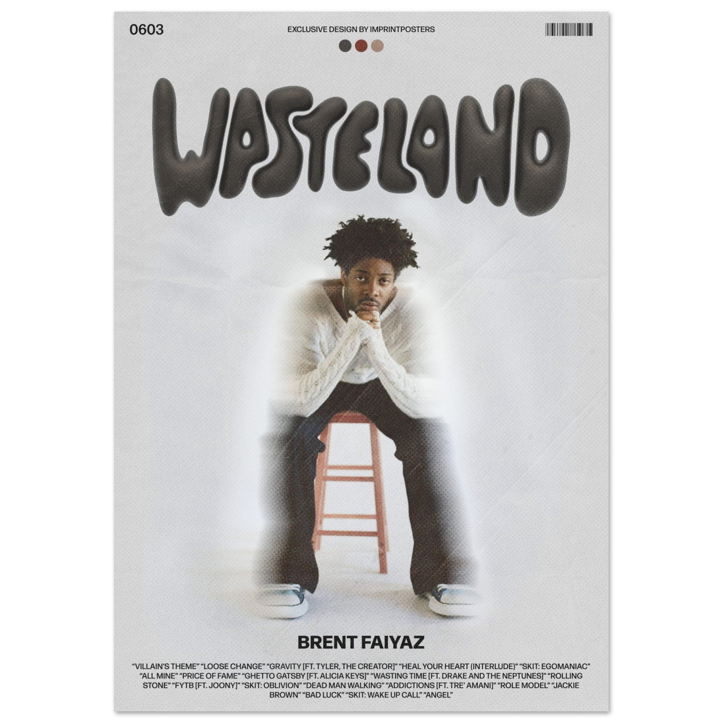 'Wasteland' Brent Faiyaz Poster