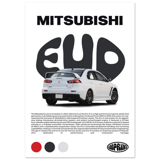 Mitsubishi Evo X Poster