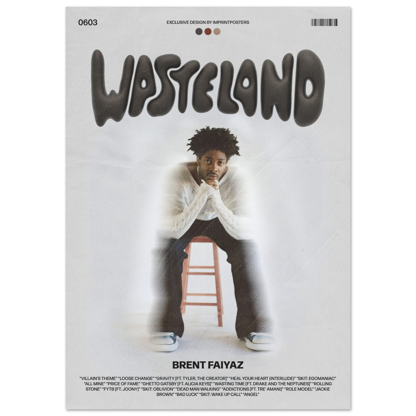 'Wasteland' Brent Faiyaz Poster